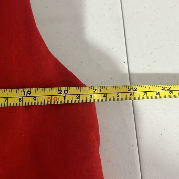 Handmade China Quilted Red Vest Cat Rabbit Spider Frog Patchwork Pockets Fastens - Picture 15 of 16